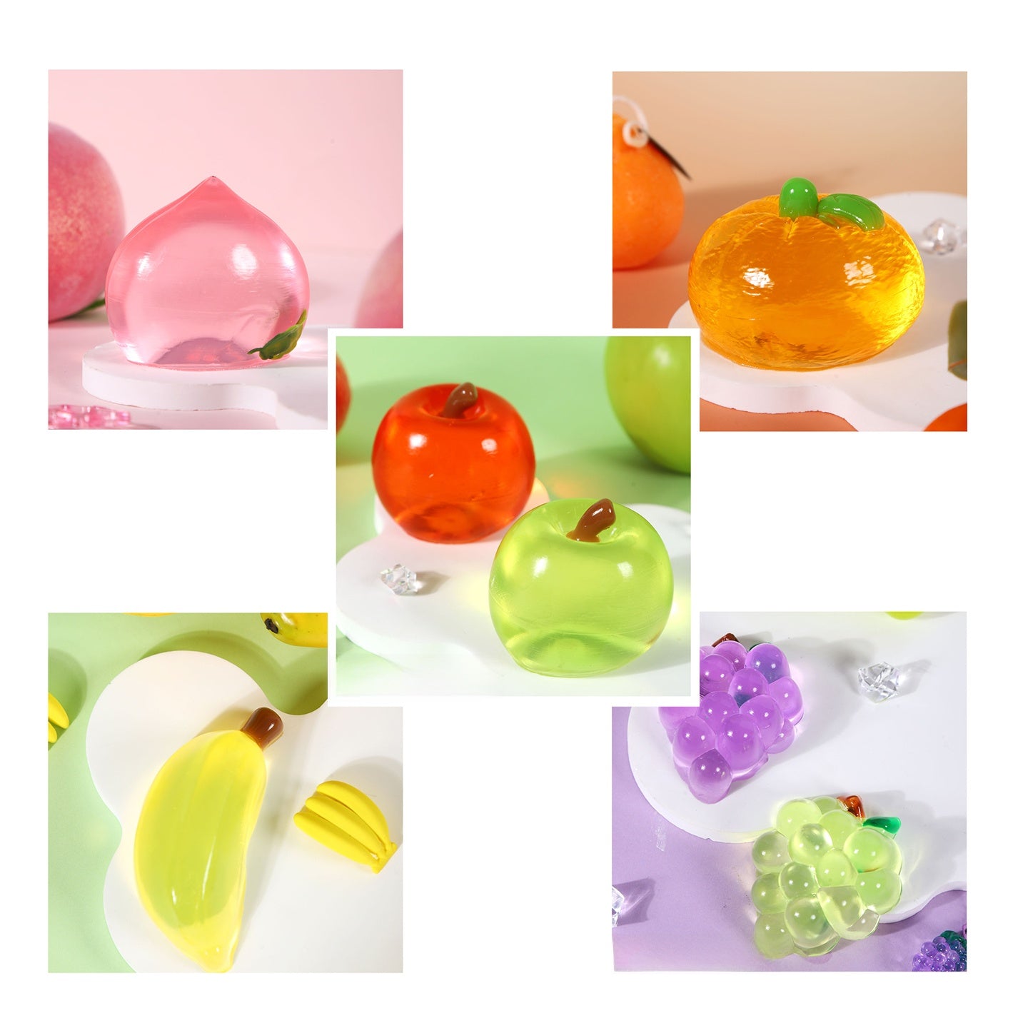 Crystal Fruit Squishy Sensory Toys