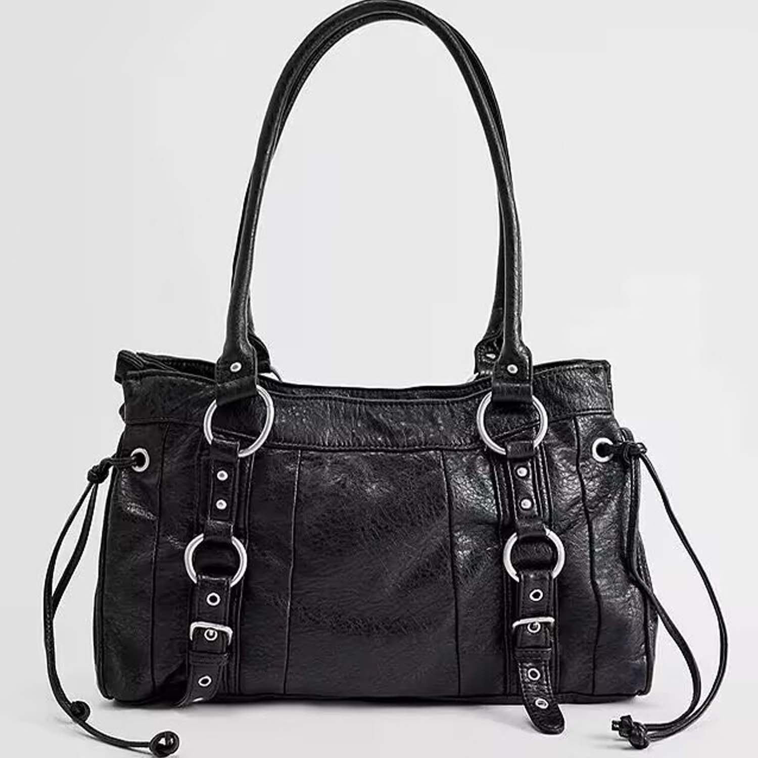 Studded Retro Shoulder Tote Bag